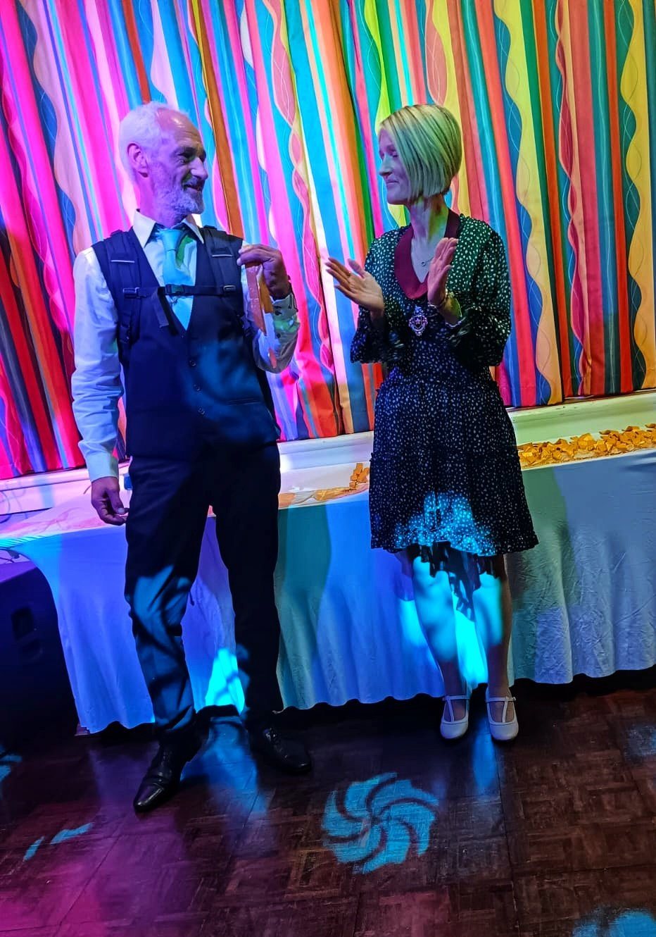 Darren Carter receiving his award on the night